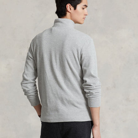 Men's Estate-Rib Cotton Quarter-Zip Pullover