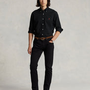 Men's Garment-Dyed Oxford Shirt - Black