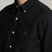 Men's Garment-Dyed Oxford Shirt - Black