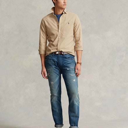 Men's Garment-Dyed Oxford Shirt - Surrey Tan