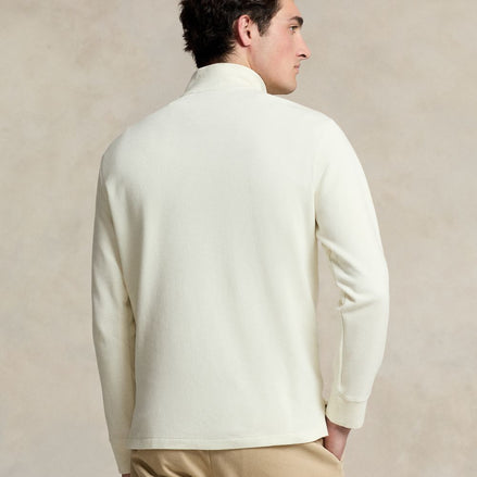 Men's Estate-Rib Cotton Quarter-Zip Pullover
