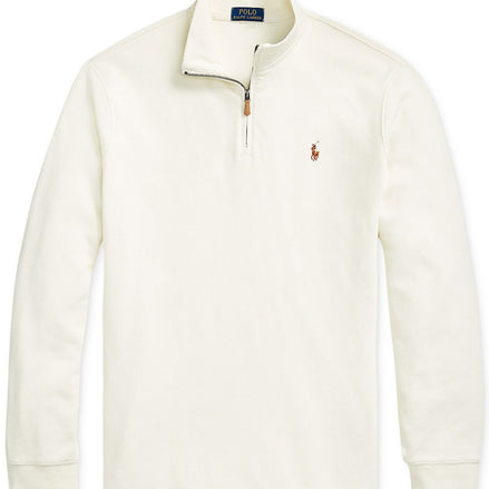Men's Estate-Rib Cotton Quarter-Zip Pullover