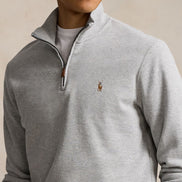 Men's Estate-Rib Cotton Quarter-Zip Pullover