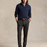 Men's Estate-Rib Cotton Quarter-Zip Pullover