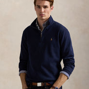 Men's Estate-Rib Cotton Quarter-Zip Pullover
