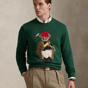 Men's Polo Bear Roll Neck Sweater