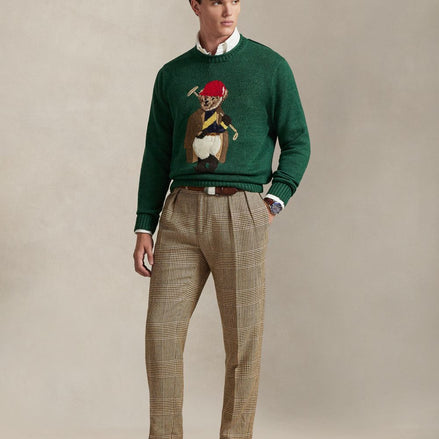 Men's Polo Bear Roll Neck Sweater