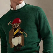 Men's Polo Bear Roll Neck Sweater