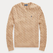 Cable-Knit Cotton Jumper - Brown