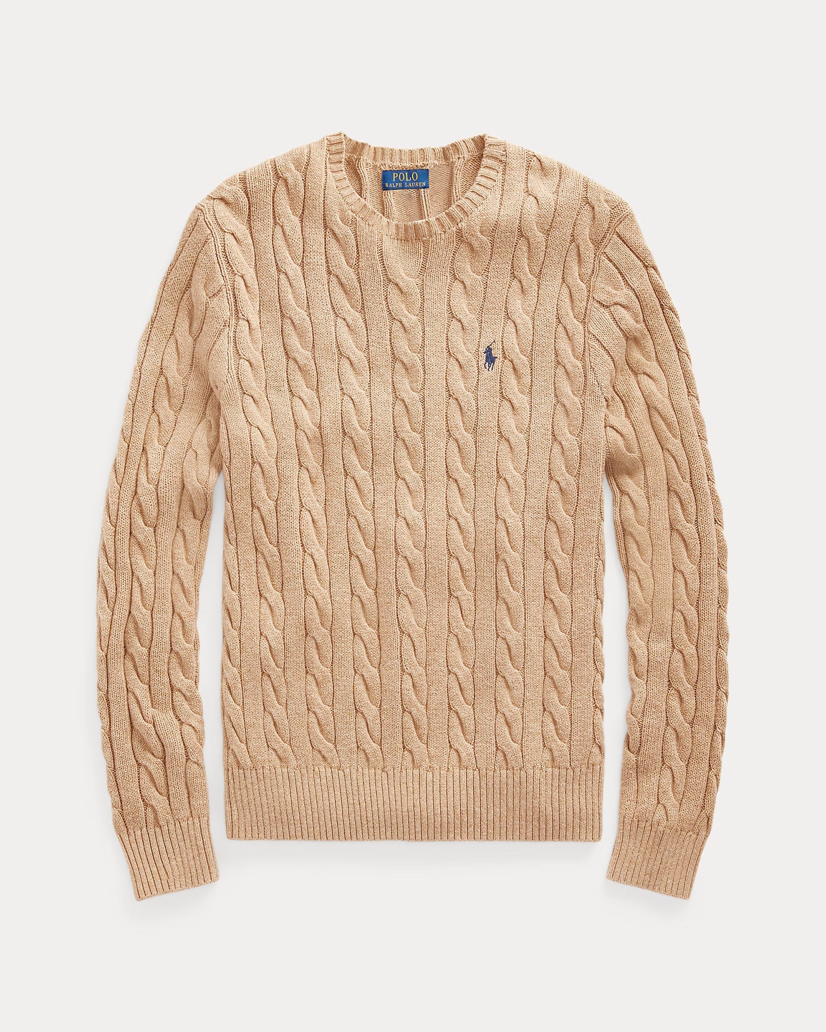 Cable-Knit Cotton Jumper - Brown