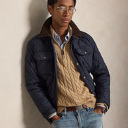 Cable-Knit Quarter-Zip Jumper - Camel Melange