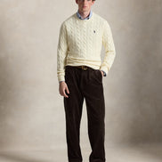 Cable-Knit Cotton Jumper - Cream