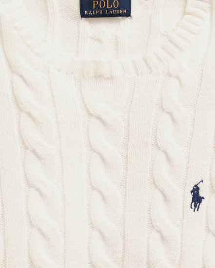 Cable-Knit Cotton Jumper - Cream