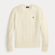 Cable-Knit Cotton Jumper - Cream