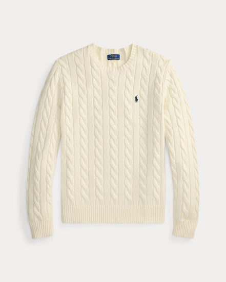 Cable-Knit Cotton Jumper - Cream