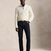 Cable-Knit Quarter-Zip Jumper - Andover Cream