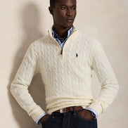 Cable-Knit Quarter-Zip Jumper - Andover Cream