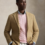 Cable-Knit Cotton Jumper - Variegated Pink