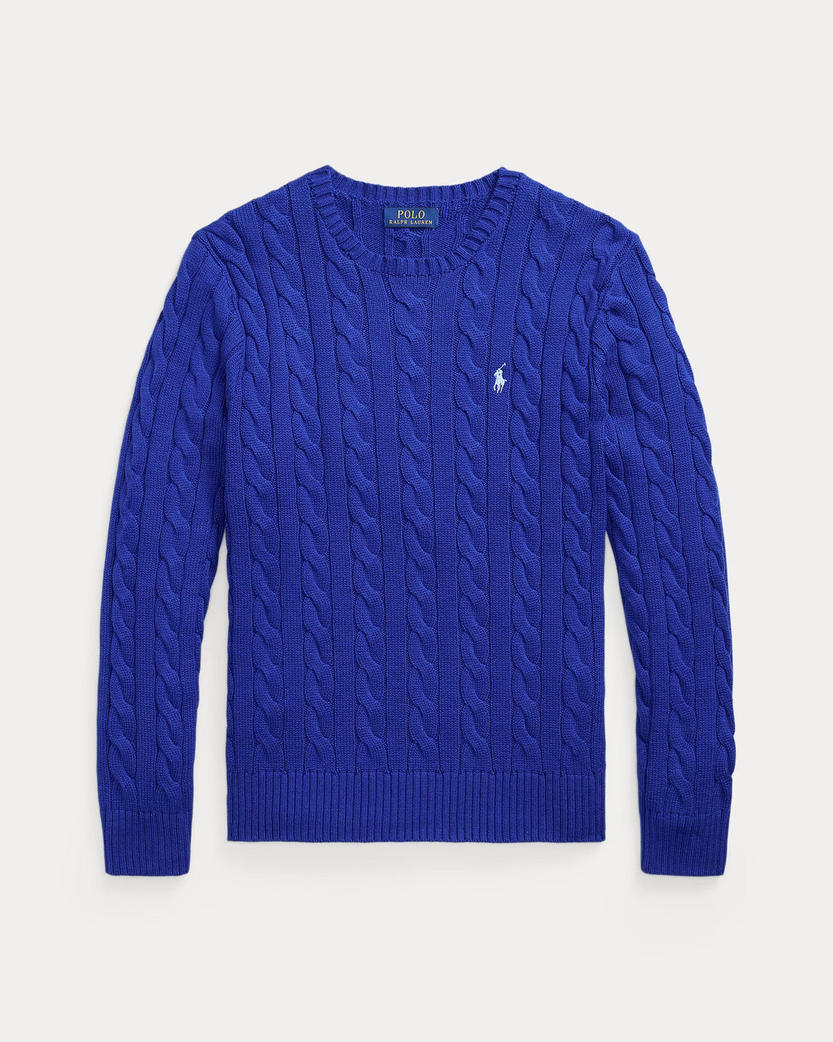 Cable-Knit Cotton Jumper - Sky Blue